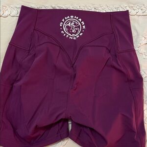 purple gymshark shorts